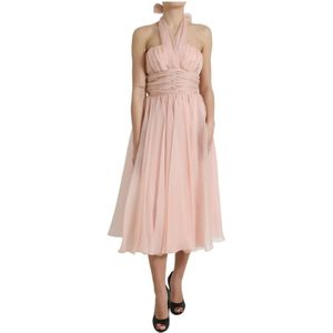 Dolce & Gabbana, Dames, Jurken, Roze, Maat: XS Zijde,