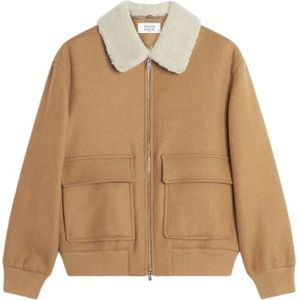 Maison Kitsuné, Heren, Jassen, Beige, Maat: M