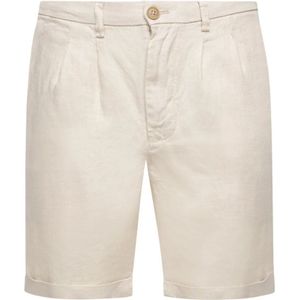 Peninsula, Heren, Korte broeken, Beige, Maat: S Linnen,