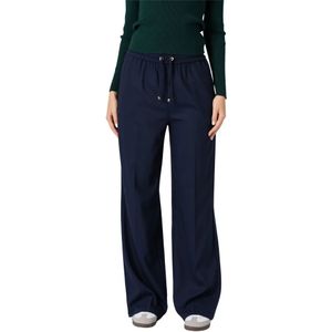 Kocca, Dames, Broeken, Blauw, Maat: L Leer,