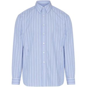 Maison Margiela, Heren, Overhemden, Blauw, Maat: L Katoen,