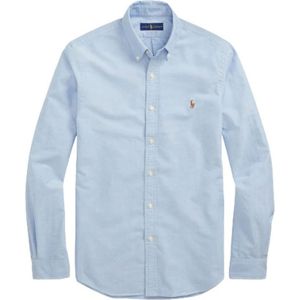 Polo Ralph Lauren, Heren, Overhemden, Blauw, Maat: L Katoen,