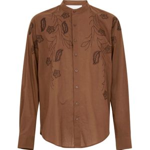 Amaránto, Heren, Overhemden, Bruin, Maat: L Leer,