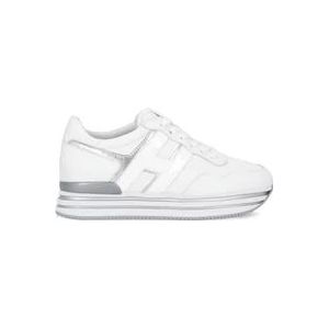 Hogan Metallic Leren Sneakers , White , Dames , Maat: 38 1/2 EU