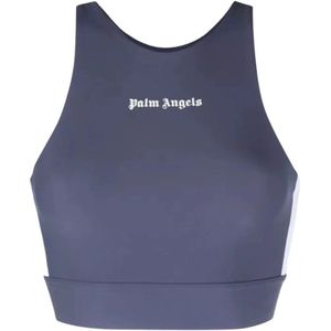 Palm Angels, Dames, Sport, Grijs, Maat: L Poliester,