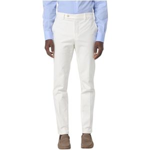 Incotex, Heren, Broeken, Wit, Maat: S Leer,