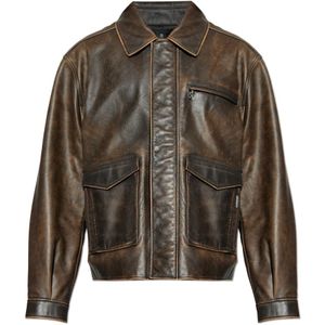 Represent, Heren, Jassen, Bruin, Maat: L Leer,