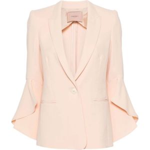 Twinset Cupcake Roze Jas met Flounce Mouwen , Pink , Dames , Maat: 3XS