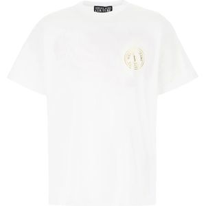 Versace Jeans Couture, Heren, Tops, Wit, Maat: XS Katoen,