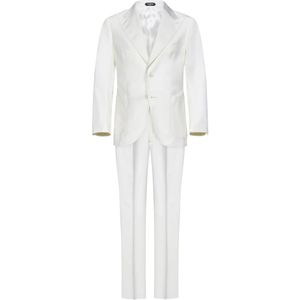 Franzese Collection, Heren, Pakken, Wit, Maat: L Wol,