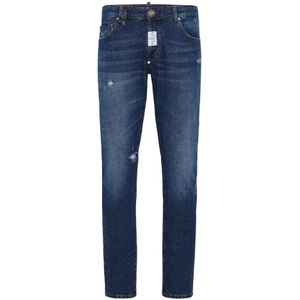 Philipp Plein, Heren, Jeans, Blauw, Maat: W31 Katoen,
