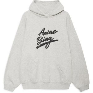 Anine Bing, Dames, Sweatshirts & Hoodies, Grijs, Maat: L Katoen,
