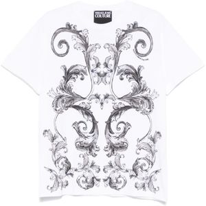 Versace Jeans Couture, Heren, Tops, Wit, Maat: 2XL Katoen,