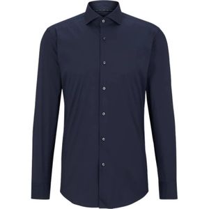 Hugo Boss, Heren, Overhemden, Blauw, Maat: 4XL Katoen,