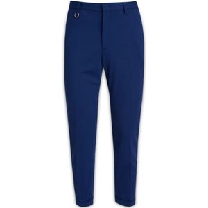 Paolo Pecora, Heren, Broeken, Blauw, Maat: L Leer,