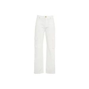 Pinko Witte Jeans Ss24 Dameskleding , White , Dames , Maat: W28