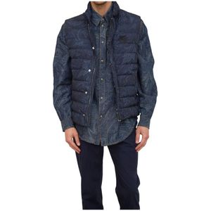 Etro, Heren, Jassen, Blauw, Maat: L Poliester,