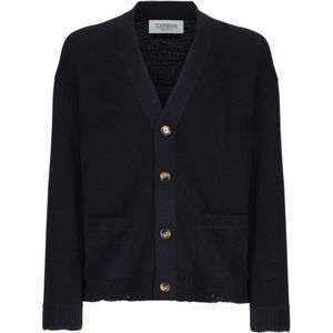 Laneus, Heren, Truien, Zwart, Maat: M Katoen,