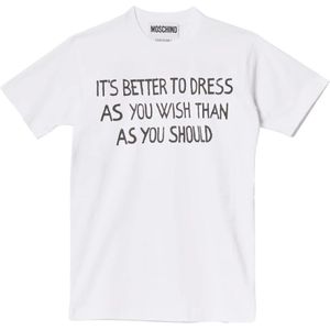 Moschino, Dames, Tops, Wit, Maat: XS Katoen,