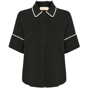 Soaked in Luxury, Dames, Blouses & Shirts, Zwart, Maat: L Viscose,