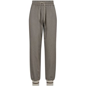 MOS Mosh, Dames, Broeken, Grijs, Maat: 2XL Katoen,
