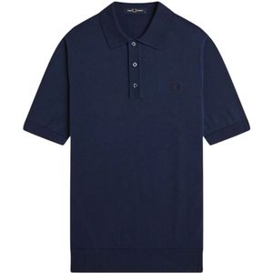 Fred Perry, Heren, Tops, Blauw, Maat: M Katoen,