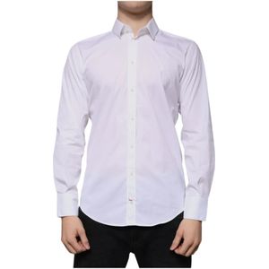 Dolce & Gabbana, Heren, Overhemden, Wit, Maat: M Katoen,