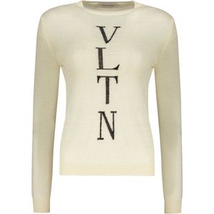 Valentino Garavani, Dames, Truien, Beige, Maat: S Wol,