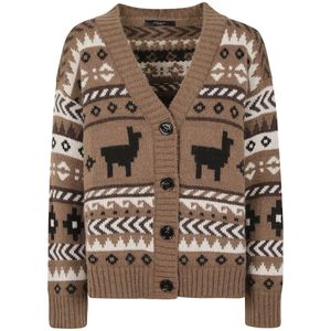 Weekend Max Mara, Dames, Truien, Bruin, Maat: S Wol,