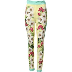 Dolce & Gabbana - Legging - Veelkleurig - Hoge Taille - 100% Zijde
