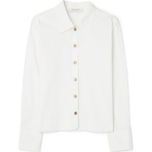 Busnel, Dames, Blouses & Shirts, Wit, Maat: XS Katoen,