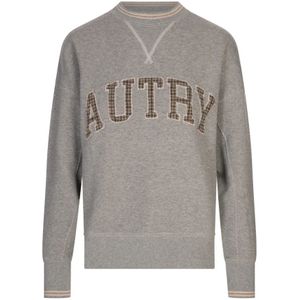Autry, Dames, Sweatshirts & Hoodies, Grijs, Maat: M Katoen,