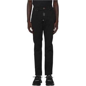 Philipp Plein, Heren, Jeans, Zwart, Maat: W33 Katoen,