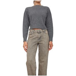 Twinset, Dames, Truien, Grijs, Maat: L Wol,