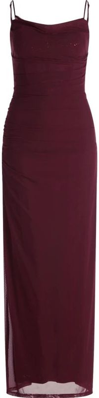 Vera Mont - Jurk - Rood - Dames - Slim Fit - Avondjurk met Pailletten