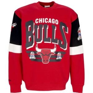 Mitchell & Ness, Heren, Sweatshirts & Hoodies, Rood, Maat: L Katoen,