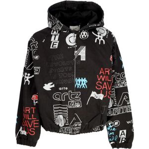 Arte Antwerp, Heren, Jassen, Zwart, Maat: S Katoen,