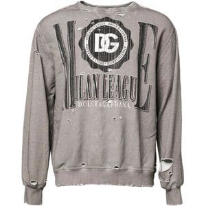 Dolce & Gabbana - TSH87515 - Longsleeve - Blauw en Wit - 100% Katoen