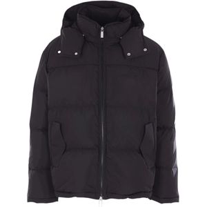 Off White, Heren, Jassen, Zwart, Maat: M Leer,