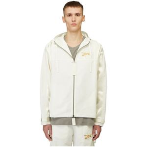Reebok, Heren, Jassen, Wit, Maat: XL Zijde,