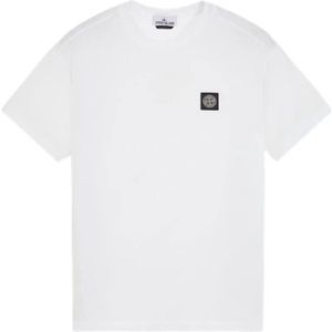 Stone Island, Heren, Tops, Wit, Maat: S Katoen,
