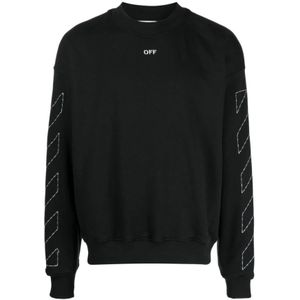 Off White, Heren, Sweatshirts & Hoodies, Zwart, Maat: L