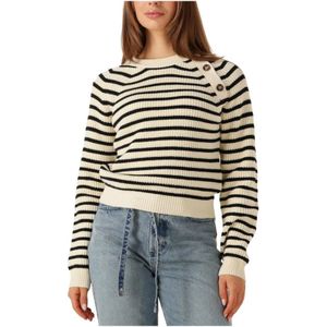 Another Label, Dames, Truien, Zwart, Maat: XS Katoen,