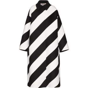 Valentino, Dames, Mantels, Zwart, Maat: XS Katoen,