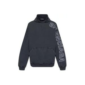 Balenciaga Sweatshirt met logo , Gray , Heren , Maat: M