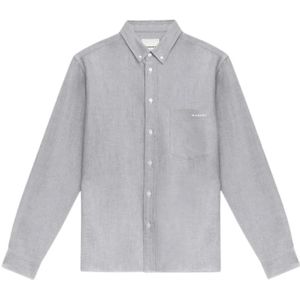 Isabel Marant - Katoenen Overhemd - Antraciet - Knoopsluiting - Borstzak - Lange Mouwen