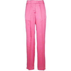 Semicouture, Dames, Broeken, Roze, Maat: M Zijde,