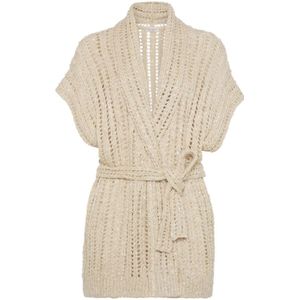 Brunello Cucinelli, Dames, Truien, Beige, Maat: L