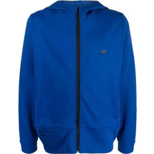 Tommy Hilfiger, Heren, Sweatshirts & Hoodies, Blauw, Maat: S Katoen,