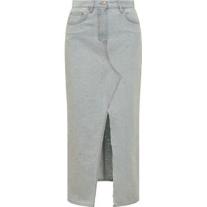 Msgm, Dames, Rokken, Blauw, Maat: 2XS Denim,
